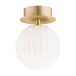 Netlighting Paloma Wall Lamp Opal Matt (Fluted) Brushed Brass in White - thumbnail 2