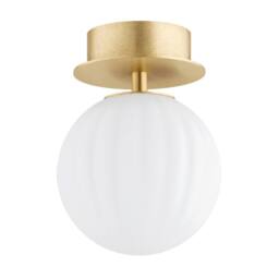 Netlighting Paloma Wall Lamp Opal Matt (Fluted) Brushed Brass in White - thumbnail 4