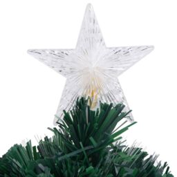 Berkfield Home Pre-lit Christmas Tree with Stand 64 cm Fibre Optic in Green - thumbnail 6