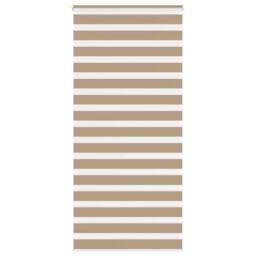 Berkfield Home Zebra Blind Sand Brown 105x230 cm Fabric Width 100.9 cm Polyester in Tan - thumbnail 2