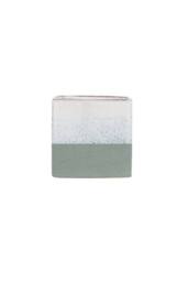 KDMD Hortus Green & White Bordeaux Stoneware Cube 16cm H x 16.5cm W - Size: 16 cm H x 16.5 cm W - thumbnail 2