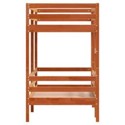Berkfield Home Bunk Bed without Mattress Wax Brown 75x190 cm Small Single Solid Wood Pine - thumbnail 6