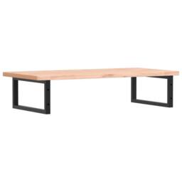 Berkfield Home Basin Shelf Wall Mounted Steel & Solid Wood Beech in Brown - thumbnail 6