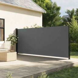Berkfield Home Retractable Side Awning Anthracite 160x500 cm - thumbnail 1