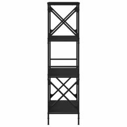 Berkfield Home Bookcase 4-Tier Black 59x35x132 cm Engineered Wood - Size: 59 x 35 x 132 cm - thumbnail 5