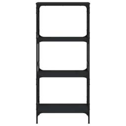 Berkfield Home Bookcase 4-Tier Black 59x35x132 cm Engineered Wood - Size: 59 x 35 x 132 cm - thumbnail 4