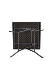 Living and Home Square Rattan Folding Outdoor Bistro Table Garden Dining Table in Brown - thumbnail 6