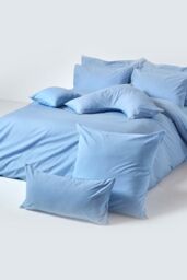 Homescapes Egyptian Cotton V Shaped Pillowcase 200 TC in Blue - thumbnail 5