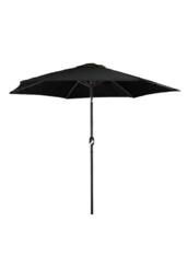 Groundlevel 2m Outdoor Crank & Tilt Garden Parasol in Black - thumbnail 2
