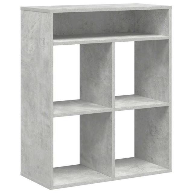 Berkfield Home Book Cabinet Concrete Grey 66x31x80 cm Engineered Wood - Size: 66 x 31 x 80 cm - image 1