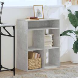 Berkfield Home Book Cabinet Concrete Grey 66x31x80 cm Engineered Wood - Size: 66 x 31 x 80 cm - thumbnail 3
