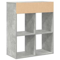 Berkfield Home Book Cabinet Concrete Grey 66x31x80 cm Engineered Wood - Size: 66 x 31 x 80 cm - thumbnail 6