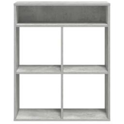Berkfield Home Book Cabinet Concrete Grey 66x31x80 cm Engineered Wood - Size: 66 x 31 x 80 cm - thumbnail 4