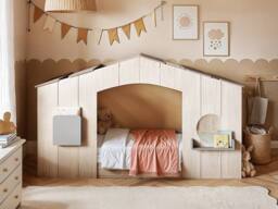Flair Frankie Wooden House Bed in Brown - Size: Single - thumbnail 2