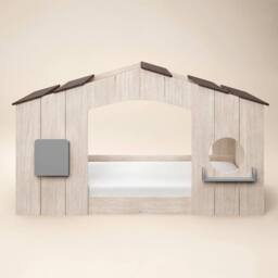 Flair Frankie Wooden House Bed in Brown - Size: Single - thumbnail 3