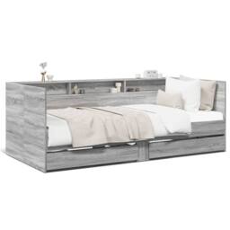 Berkfield Home Daybed with Drawers without Mattress Grey Sonoma 90x190 cm Single