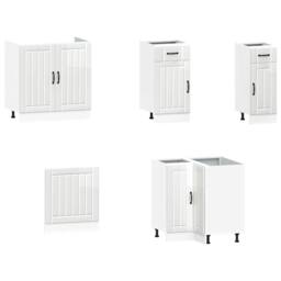 Berkfield Home 11 Piece Kitchen Cabinet Set Kalmar Gloss White Engineered Wood - thumbnail 4