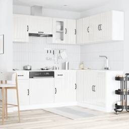 Berkfield Home 11 Piece Kitchen Cabinet Set Kalmar Gloss White Engineered Wood - thumbnail 3