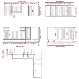 Berkfield Home 11 Piece Kitchen Cabinet Set Kalmar Gloss White Engineered Wood - thumbnail 9