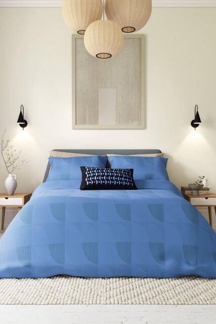 Helena Springfield 'Axel' Duvet Cover Set in Blue - Size: Super King - image 1