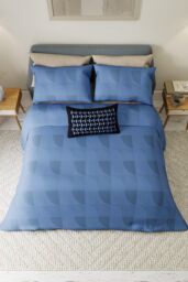Helena Springfield 'Axel' Duvet Cover Set in Blue - Size: Super King - thumbnail 3
