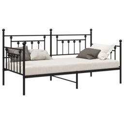 Berkfield Home Daybed Frame Black 107x203 cm Steel - thumbnail 3