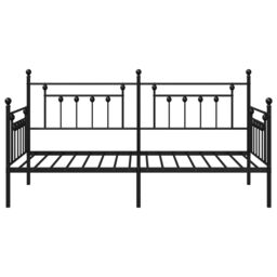 Berkfield Home Daybed Frame Black 107x203 cm Steel - thumbnail 6