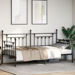 Berkfield Home Daybed Frame Black 107x203 cm Steel - thumbnail 5