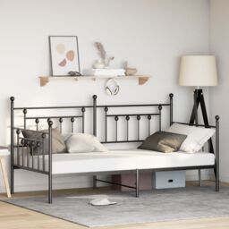 Berkfield Home Daybed Frame Black 107x203 cm Steel