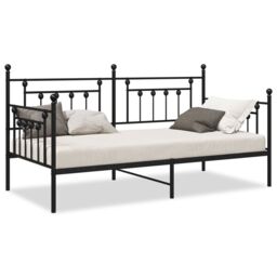 Berkfield Home Daybed Frame Black 107x203 cm Steel - thumbnail 4