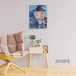 "Artery8 Bern with Belltower Ernst Ludwig Kirchner Canvas Wall Art - Size: W18"" x H24""" - thumbnail 3