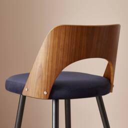 Signature Blue Velvet Counter Stool, 45 Cm Wide - AUSTIN - thumbnail 5