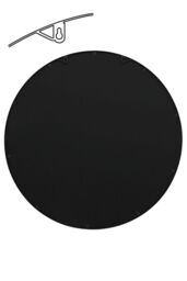 "MirrorOutlet Black Metal Frame Round Window Garden Wall Mirror 31""x31"" 80x80CM - Size: 1 Pack" - thumbnail 4