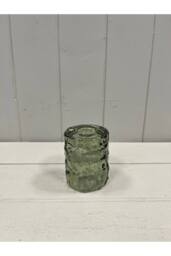 KDMD Large Vintage Green Straight Textured Candle Holder - thumbnail 2