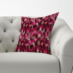 Warren Reed - Designer Modern Pink Animal Print Cushions - Size: 60 cm x 60 cm - thumbnail 2