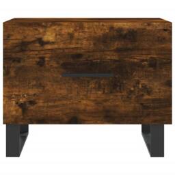 Berkfield Home Decorative Coffee Tables 2 pcs Smoked Oak 50x50x40 cm Engineered Wood in Brown - Size: 50 x 50 x 40 cm - thumbnail 6