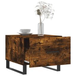 Berkfield Home Decorative Coffee Tables 2 pcs Smoked Oak 50x50x40 cm Engineered Wood in Brown - Size: 50 x 50 x 40 cm - thumbnail 4