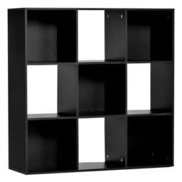 Wyld Haus Remamo Wood Black 3 Tier 9 Cube Storage Bookcase - thumbnail 2