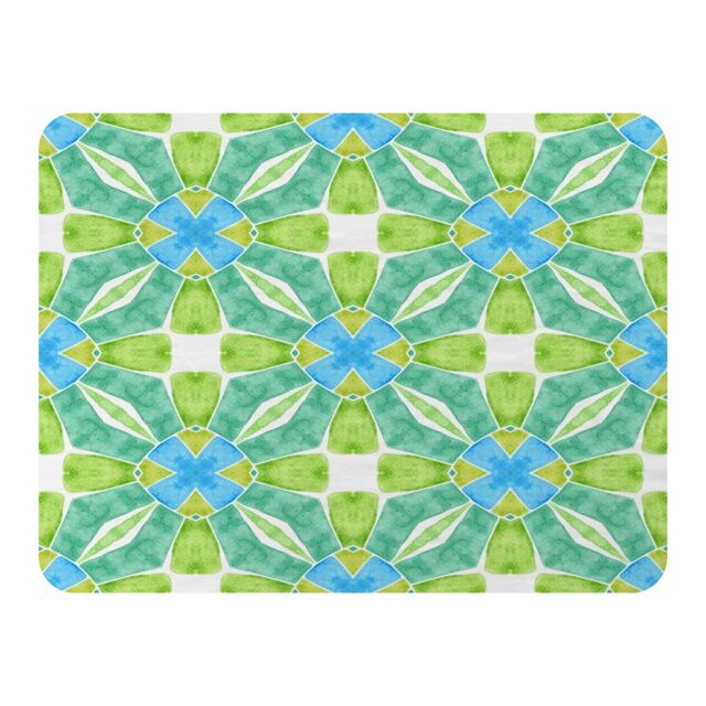 Benjamin Tate Design Green Optimal Boho Chic Blanket in Natural - Size: 120 cm x 150 cm - image 1