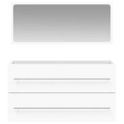 Berkfield Home Bathroom Cabinet with Mirror White Engineered Wood - thumbnail 5