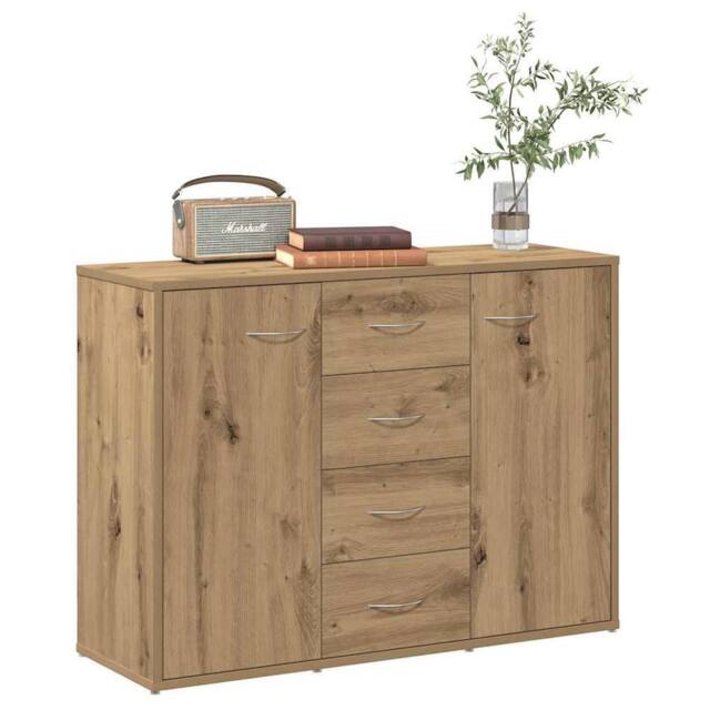 Berkfield Home Sideboard Artisan Oak 88x30x64 cm Engineered Wood in Brown - Size: 88 x 30 x 64 cm - image 1