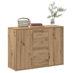 Berkfield Home Sideboard Artisan Oak 88x30x64 cm Engineered Wood in Brown - Size: 88 x 30 x 64 cm - thumbnail 1