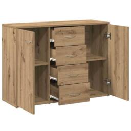 Berkfield Home Sideboard Artisan Oak 88x30x64 cm Engineered Wood in Brown - Size: 88 x 30 x 64 cm - thumbnail 7
