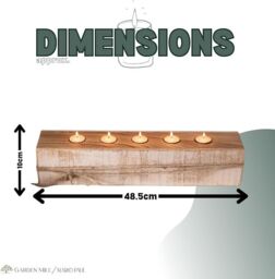 Marco Paul 5 Tealight Wooden Candle Holder Table Centrepiece in Light Oak - thumbnail 2