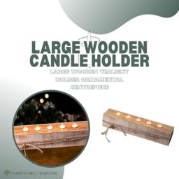 Marco Paul 5 Tealight Wooden Candle Holder Table Centrepiece in Light Oak - thumbnail 5