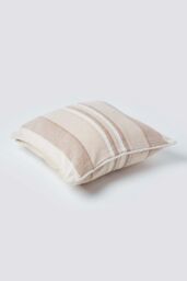 Homescapes Cotton Striped Morocco Cushion Cover in Beige - Size: 45 cm x 45 cm - thumbnail 3