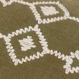 Yard Folis Geometric Cushion in Khaki - Size: 30 cm x 50 cm - thumbnail 4