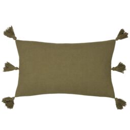 Yard Folis Geometric Cushion in Khaki - Size: 30 cm x 50 cm - thumbnail 2