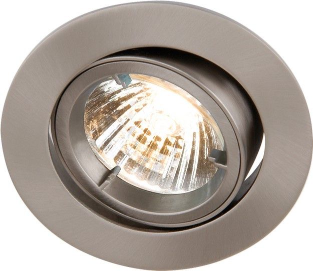 Netlighting GU10 Brushed Chrome Recessed Tilt Twist & Lock Downlight 230V in Grey