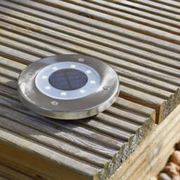 Marco Paul 4pc Solar Deck Spot Lights in Metallic Silver - thumbnail 4